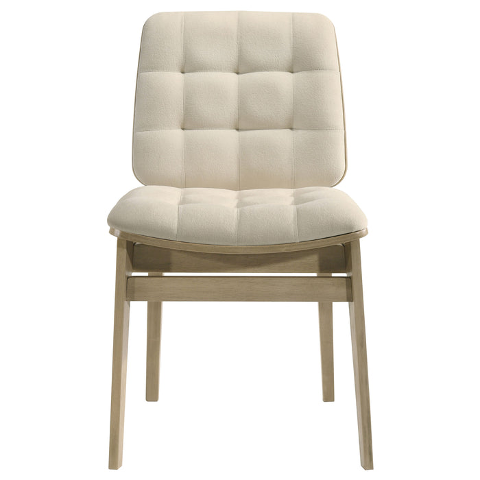Strouse 5-piece Dining Set Cream and Natural Oak