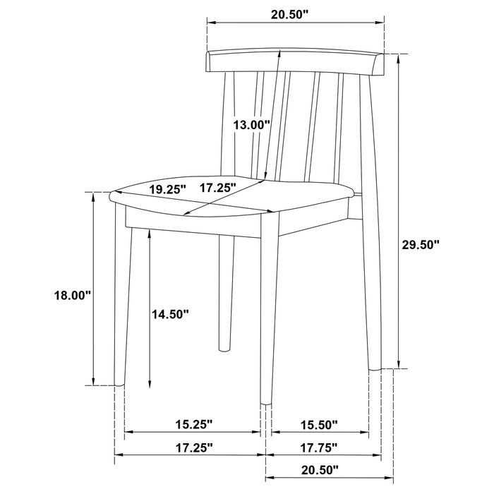 Strouse 5-piece Dining Set Wheat and Walnut
