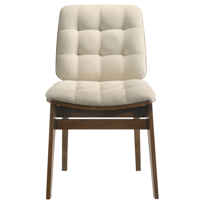 Strouse 5-piece Dining Set Cream and Walnut