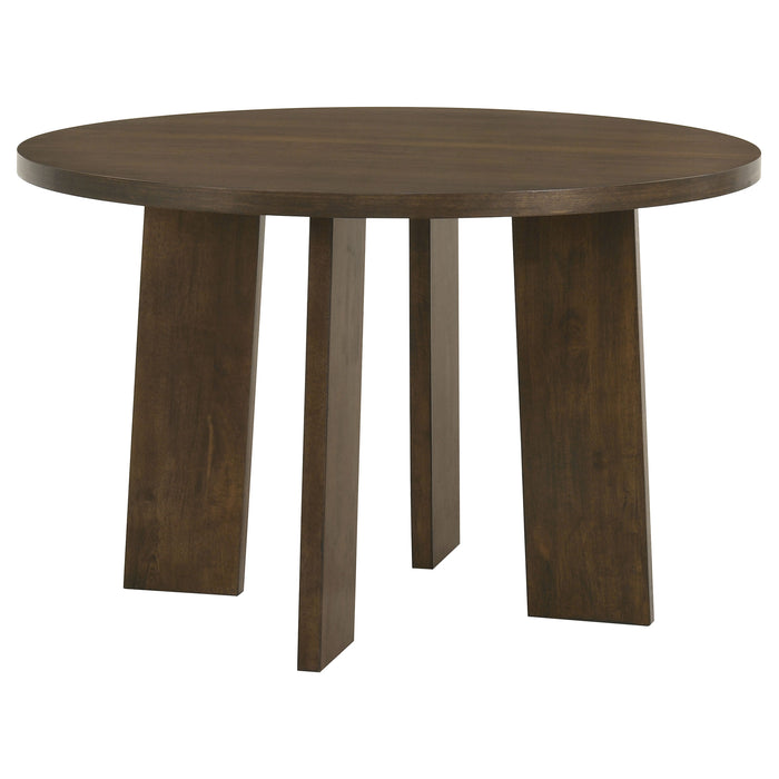 Strouse 5-piece Dining Set Grey and Walnut