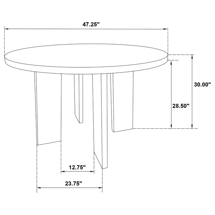 Strouse 5-piece Dining Set Grey and Walnut