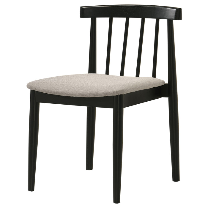 Cullen Dining Side Chair Upholstered Seat Black (Set of 2)