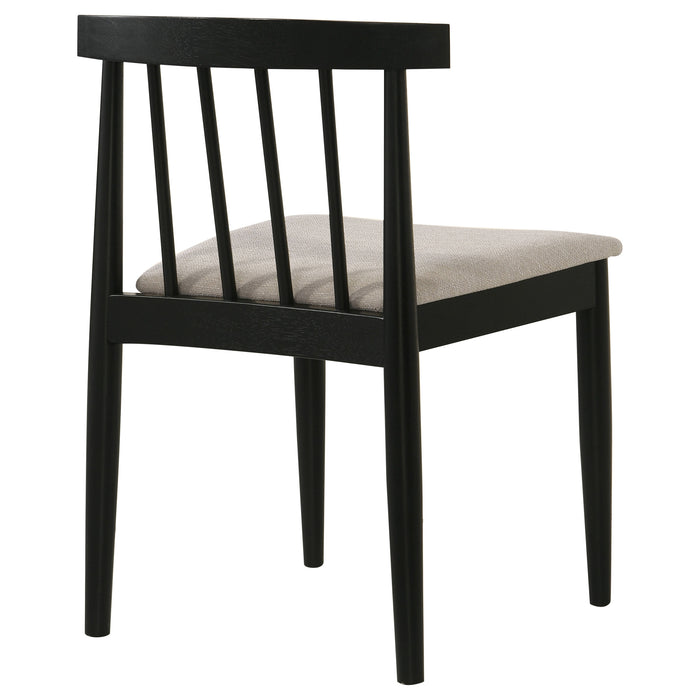 Cullen Dining Side Chair Upholstered Seat Black (Set of 2)