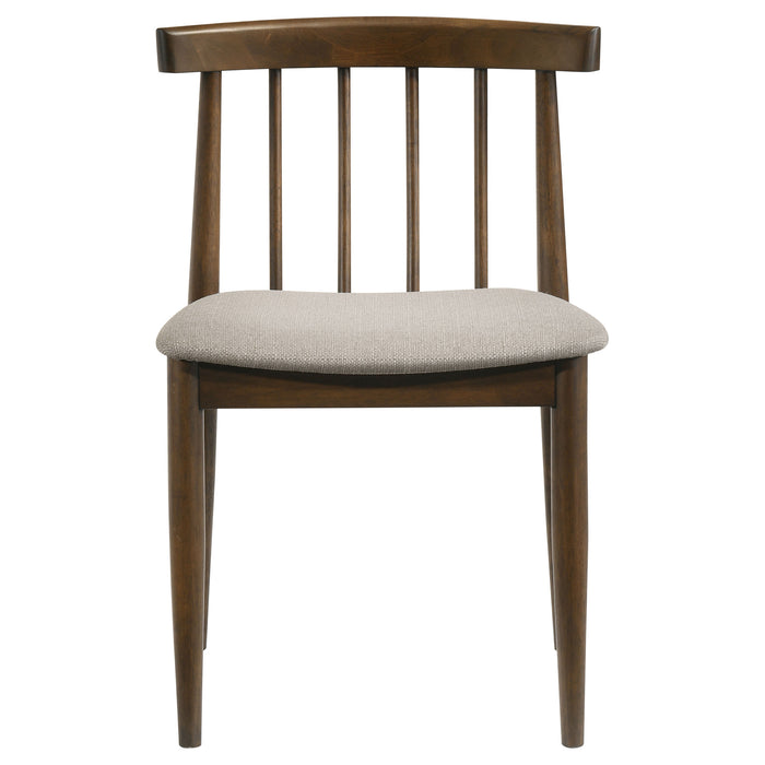 Cullen Dining Side Chair Upholstered Seat Walnut (Set of 2)