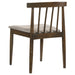 Set of two CoasterEveryday Cullen dining side chairs with upholstered seats and walnut finish, showcasing modern furniture design.