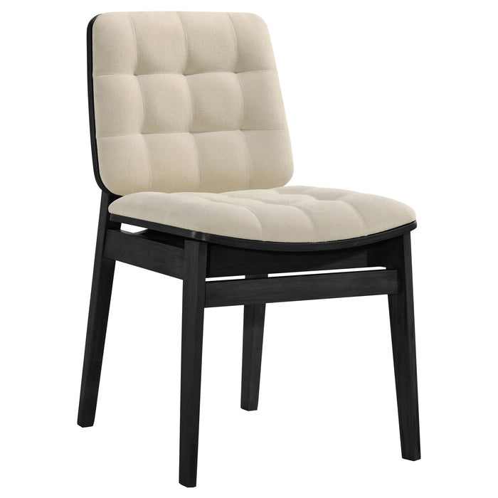 Decker 7-piece 82-inch Rectangular Dining Set Cream and Black