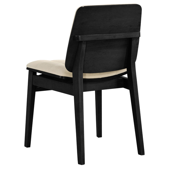 Decker 7-piece 82-inch Rectangular Dining Set Cream and Black