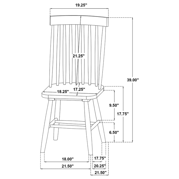 Decker 7-piece 82-inch Rectangular Dining Set Black