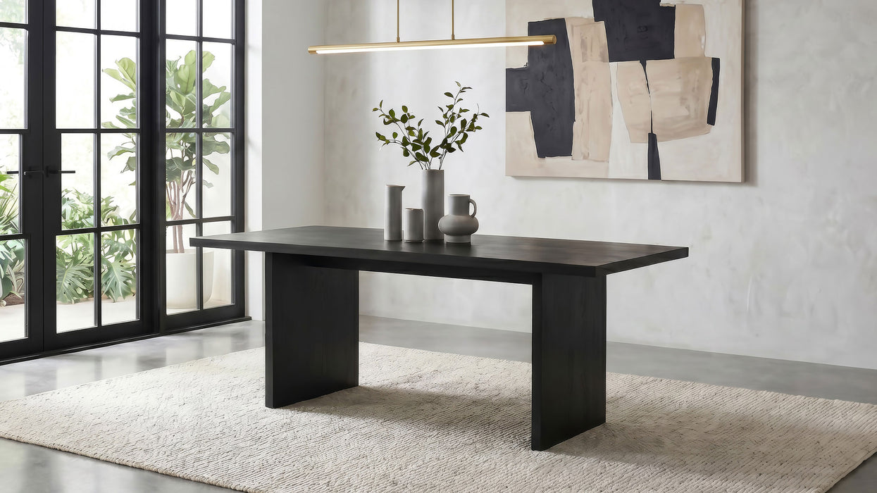 Decker 82-inch Rectangular Wood Dining Table Black