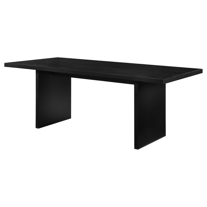 Decker 82-inch Rectangular Wood Dining Table Black