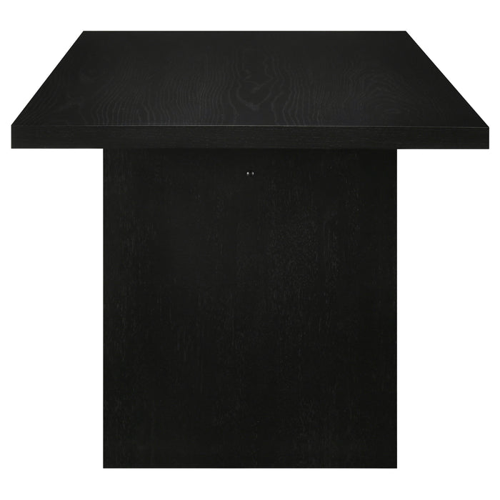 Decker 82-inch Rectangular Wood Dining Table Black