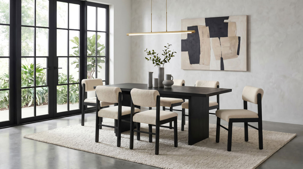 Decker 82-inch Rectangular Wood Dining Table Black
