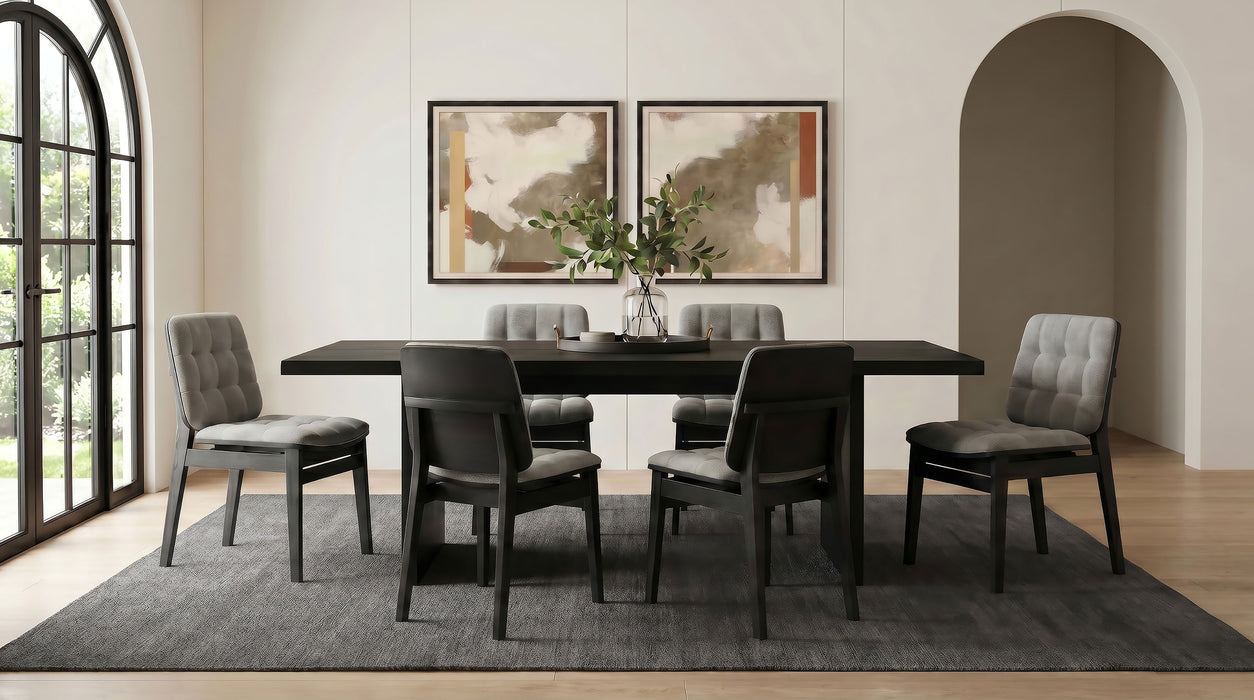 Decker 82-inch Rectangular Wood Dining Table Black