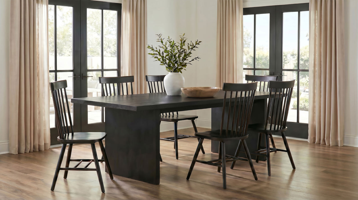 Decker 82-inch Rectangular Wood Dining Table Black