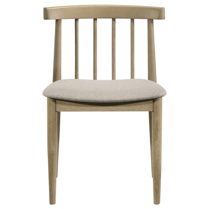 Decker 7-piece 82-inch Rectangular Dining Set Wheat and Natural Oak