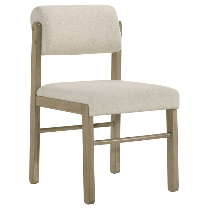 Decker 7-piece 82-inch Rectangular Dining Set Cream and Natural Oak