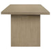 Decker 82-inch rectangular wood dining table in natural oak finish, featuring sturdy wooden legs and smooth surface.