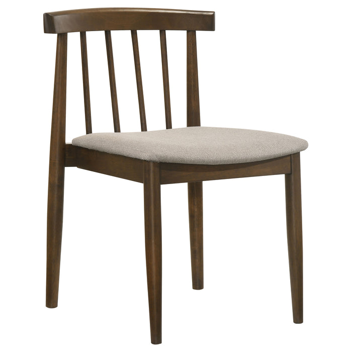 Decker 7-piece 82-inch Rectangular Dining Set Wheat and Walnut