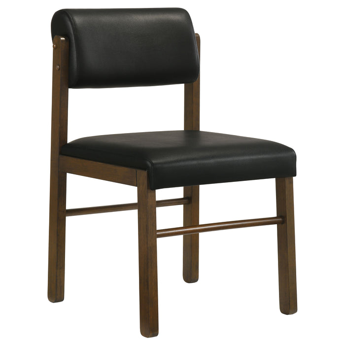 Decker 7-piece 82-inch Rectangular Dining Set Black and Walnut