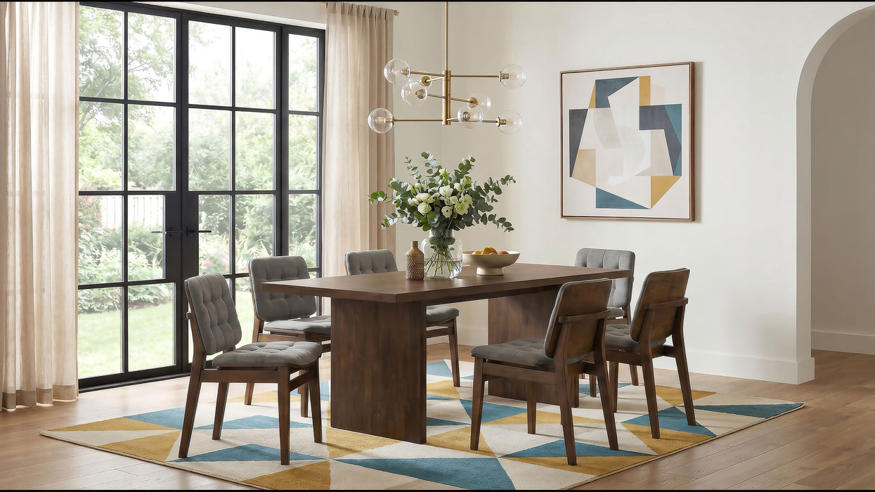 Decker 82-inch Rectangular Wood Dining Table Walnut