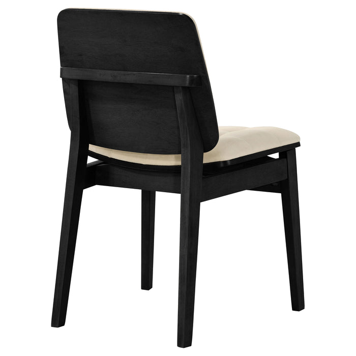 Redbridge Upholstered Side Chair Cream and Black (Set of 2)