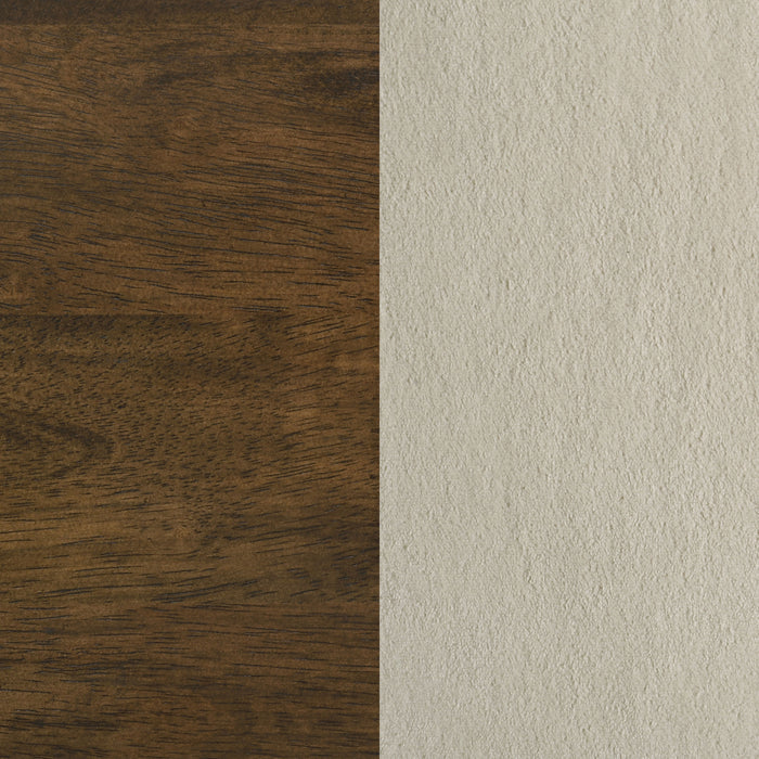 Redbridge Upholstered Side Chair Cream and Walnut (Set of 2)