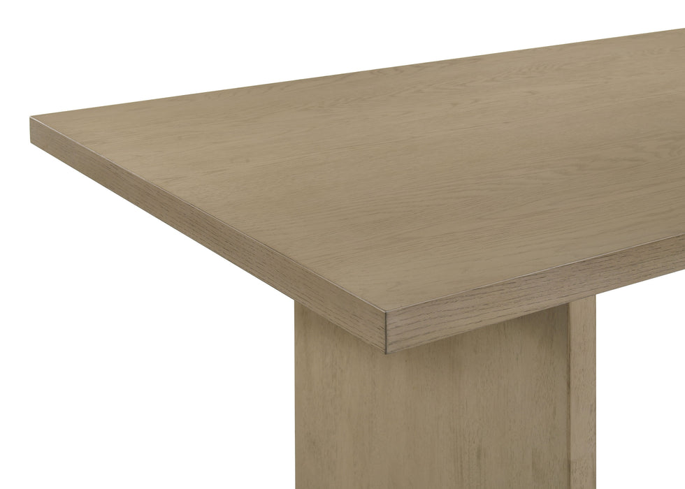 Decker 7-piece 70-inch Rectangular Counter Height Dining Set Cream and Natural Oak