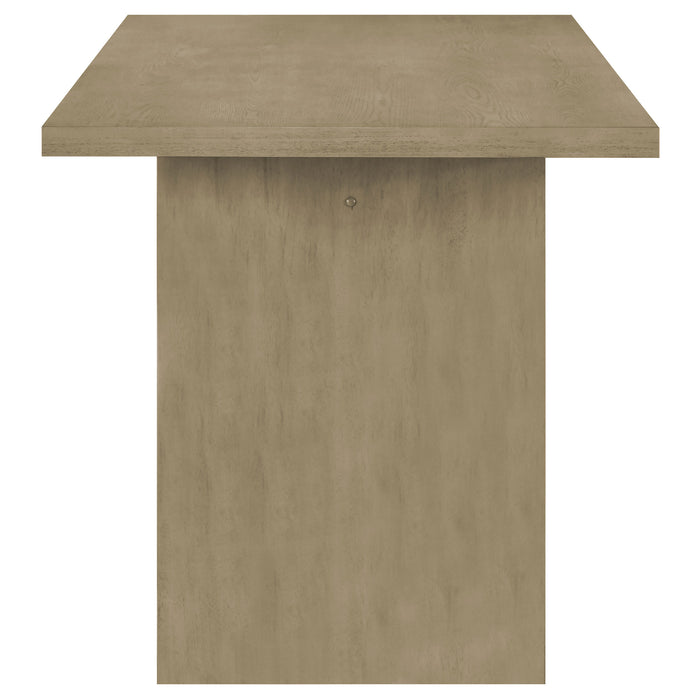 Decker 7-piece 70-inch Rectangular Counter Height Dining Set Black and Natural Oak