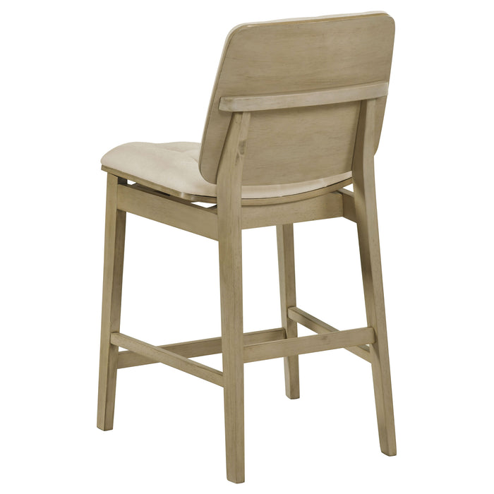 Decker 7-piece 70-inch Rectangular Counter Height Dining Set Cream and Natural Oak