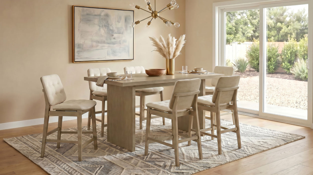 Decker 70-inch Rectangular Wood Counter Height Dining Table Natural Oak