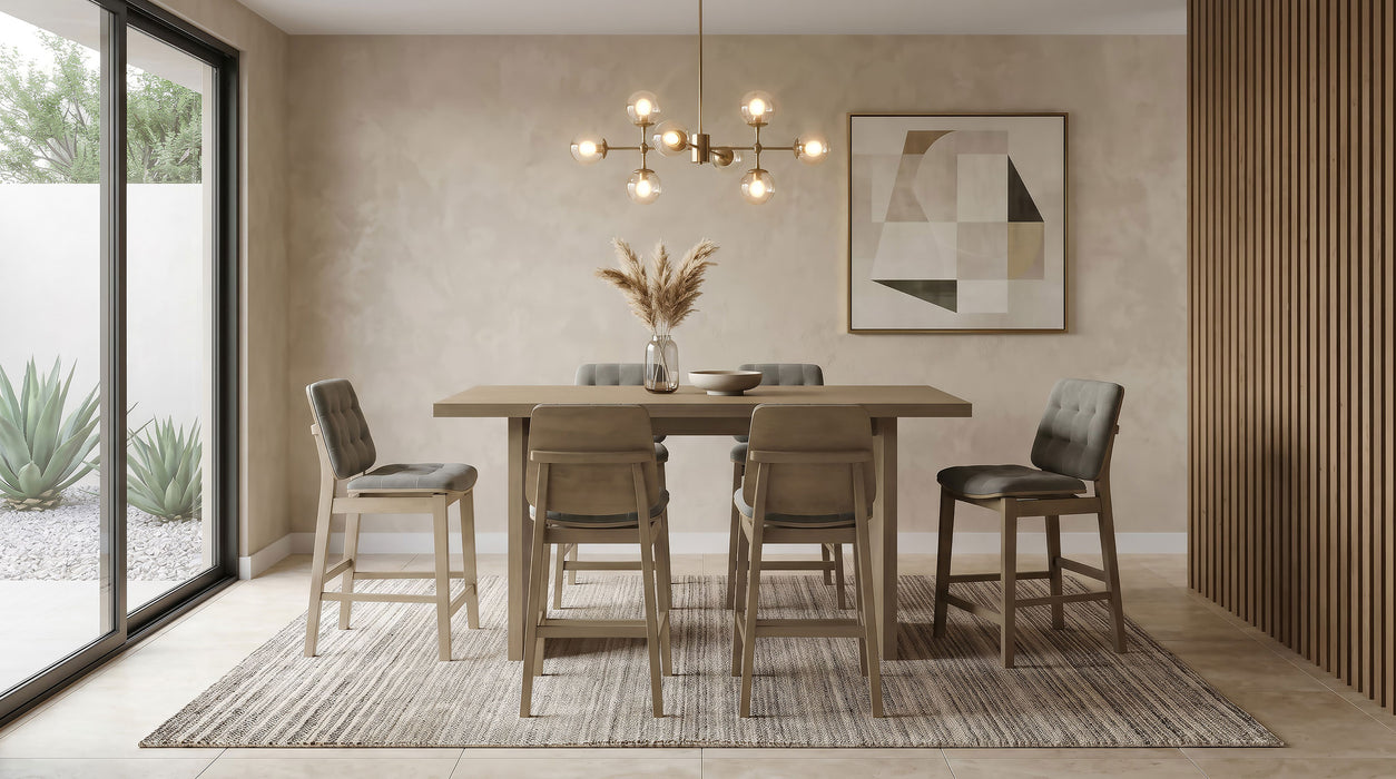 Decker 70-inch Rectangular Wood Counter Height Dining Table Natural Oak