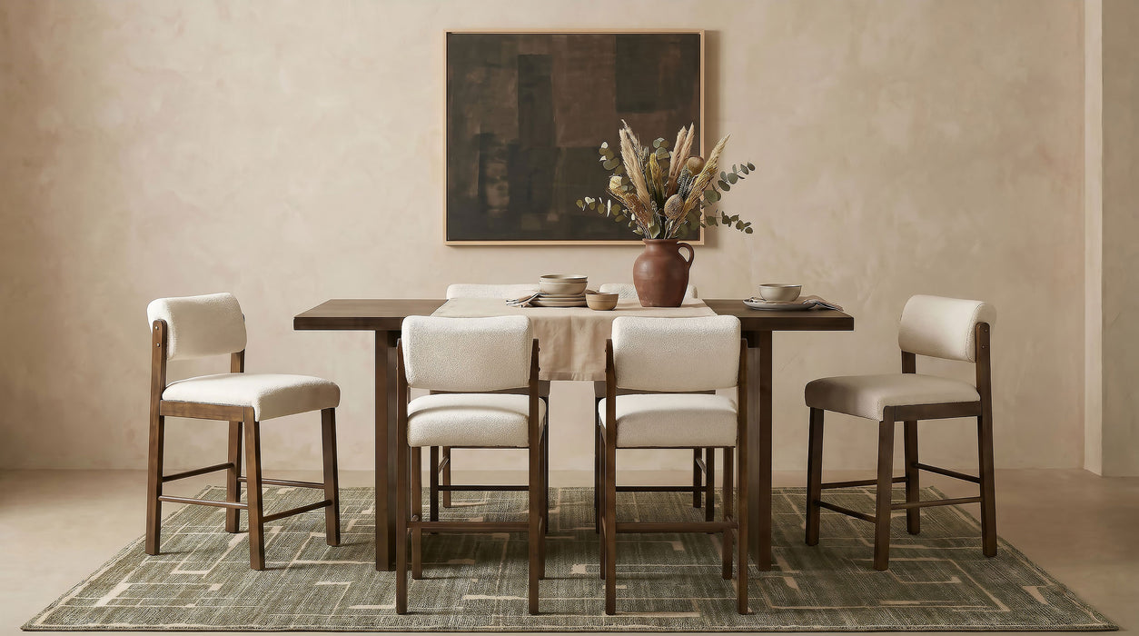 Decker 70-inch Rectangular Wood Counter Height Dining Table Dark Walnut
