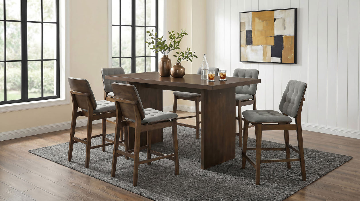 Decker 70-inch Rectangular Wood Counter Height Dining Table Dark Walnut