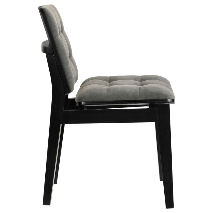 Redbridge Upholstered Side Chair Grey and Black (Set of 2)