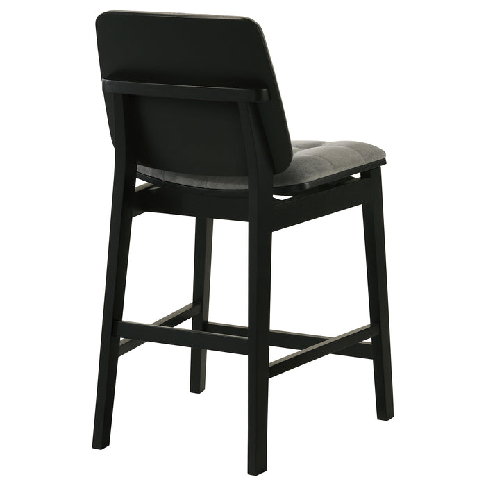 Redbridge Upholstered Counter Chair Grey and Black (Set of 2)