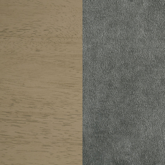 Redbridge Upholstered Counter Chair Grey and Natural Oak (Set of 2)