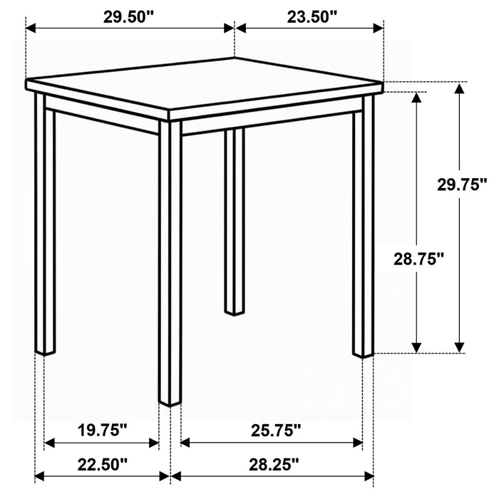Garza 5-piece Space Saving Rectangular Dining Table Greige Oak