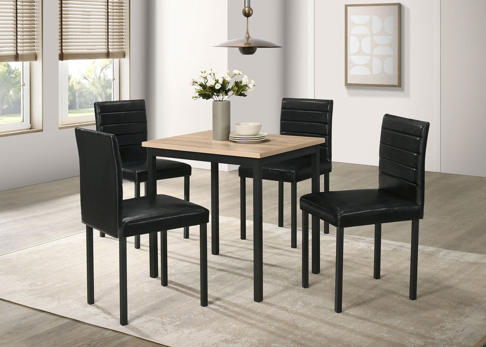 Garza Space Saving Rectangular Dining Table Greige Oak