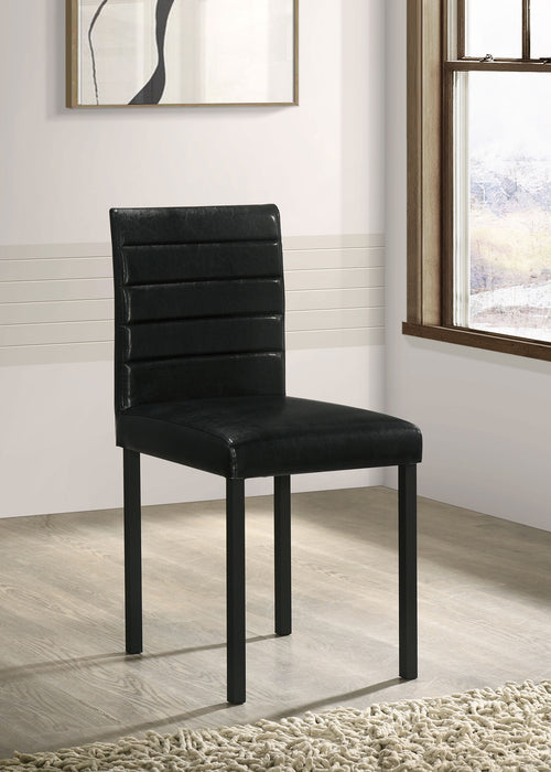 Garza Upholstered Dining Side Chair Black (Set of 4)