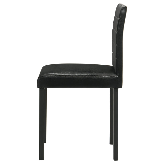 Garza Upholstered Dining Side Chair Black (Set of 4)