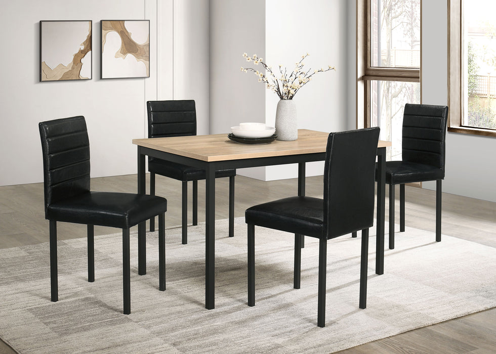 Garza Upholstered Dining Side Chair Black (Set of 4)