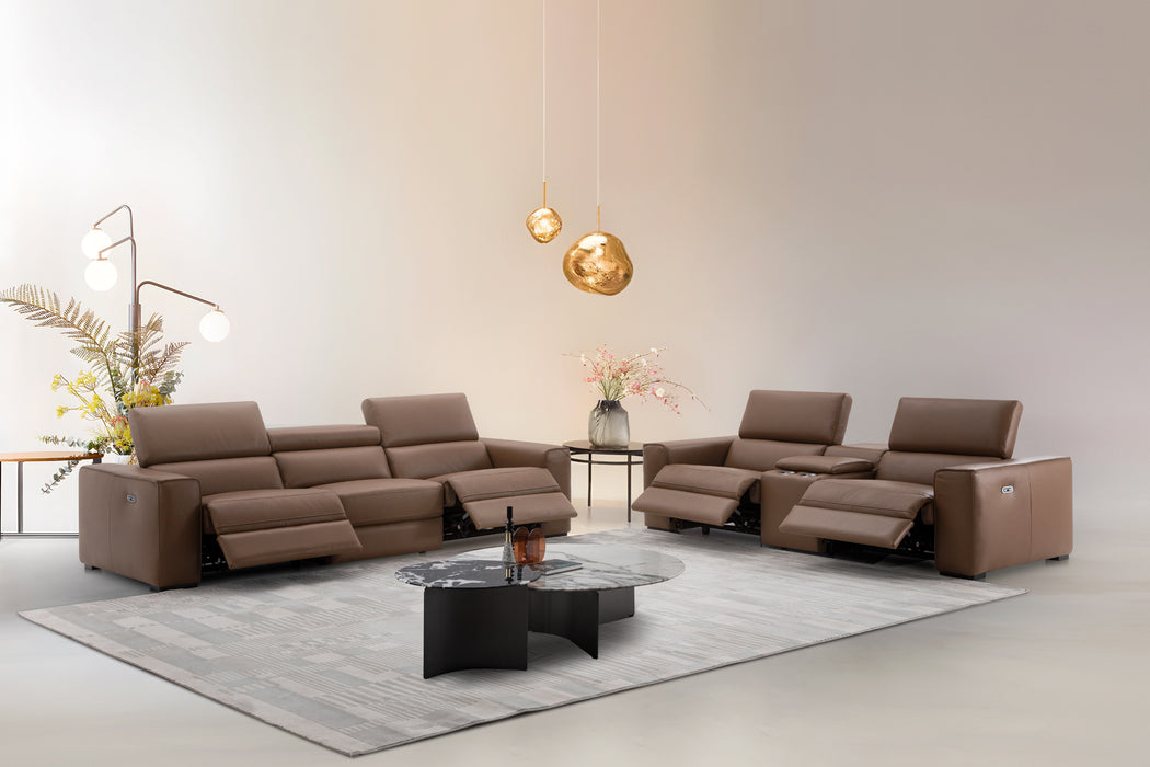 J & M Furniture Picasso Sofa in Caramel
