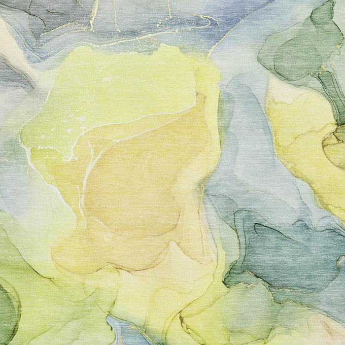 10' X 14' Abstract Washable Area Rug With UV Protection (646752) - Yellow / Blue / Beige