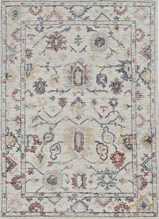 9' x 13' Hand Tufted Space Dyed Floral Traditional Indoor Area Rug - Ivory