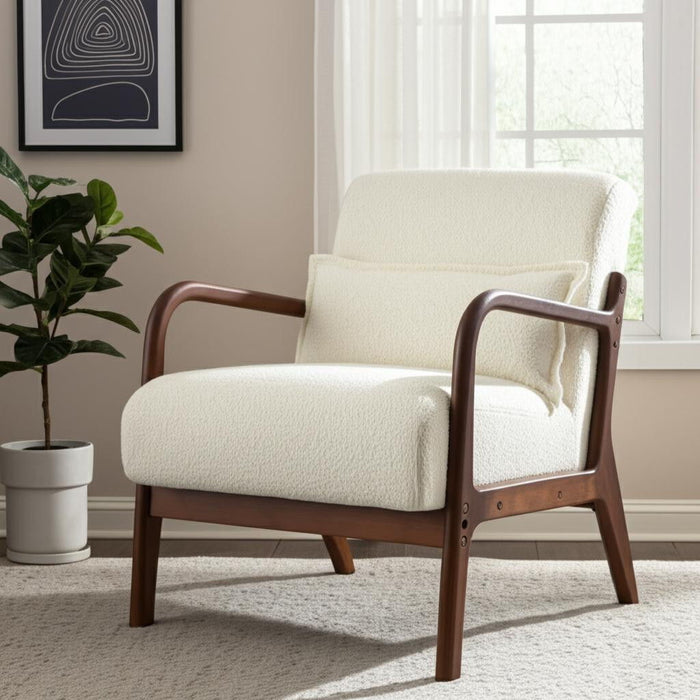 Upholstered Arm Chair - Cream