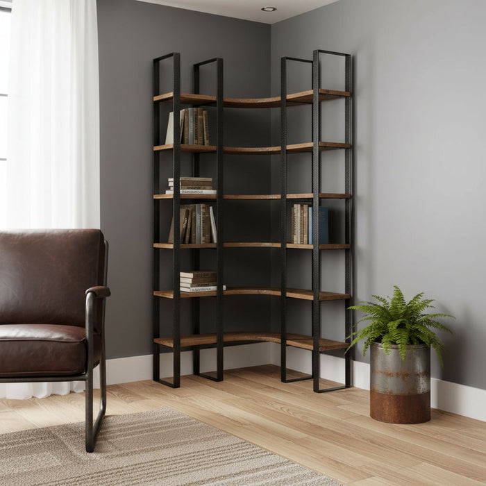 Six Tier Bookcase - Black / Brown