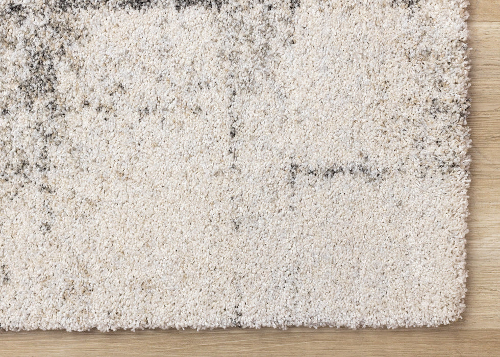 5' X 8' Abstract Area Rug (660027) - Cream / Black