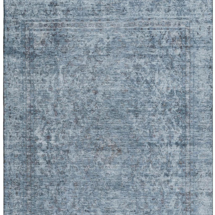 10' X 14' Oriental Washable Area Rug With UV Protection (695840) - Blue / Gray
