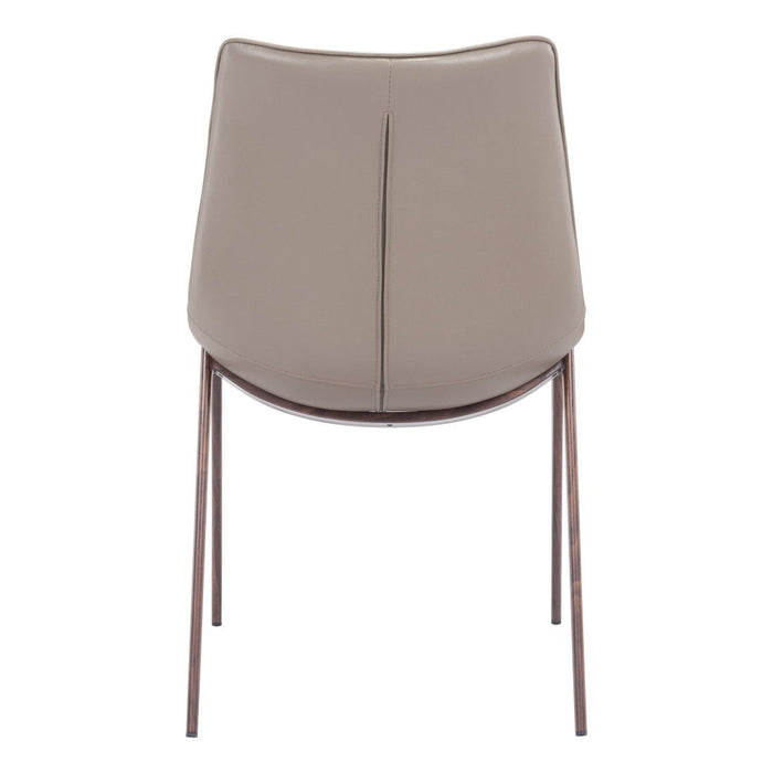 Solid Back Dining Chairs (Set of 2) - Walnut