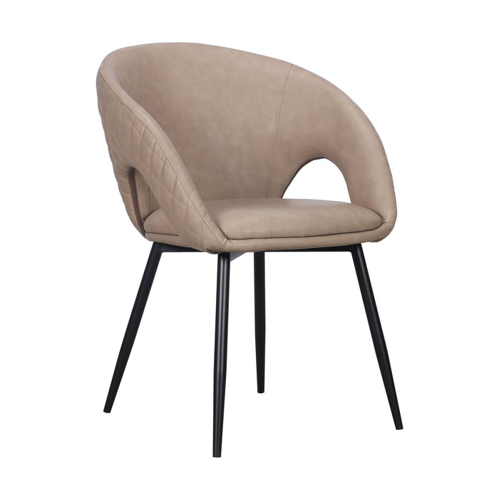 Slipcovered Upholstered Faux Leather Dining Arm Chairs (Set of 2) - Light Gray